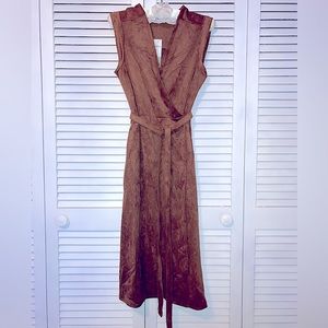 Banana Republic Suede Wrap Midi Dress, Sz 4